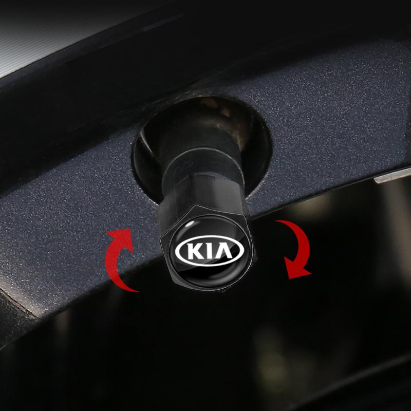 5PCS/1Set Car Tire Valve Cap Wheel Stem Cover with Wrench KeyChain For KIA Sportage Ceed Rio 3 4 K2 K3 K4 K5 K6 K7 K8 Picanto Sorento Optima Cerato