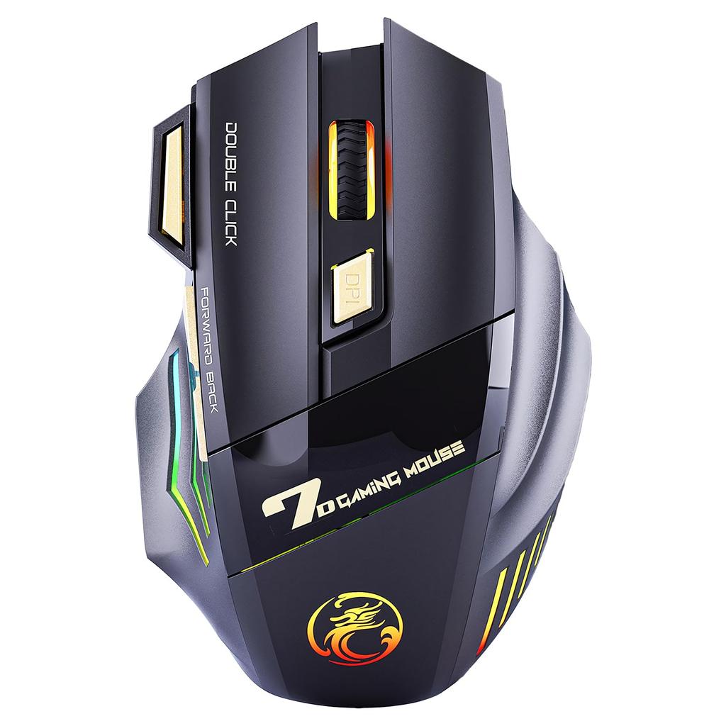 Mouse Wireless Rechargeable Ergonomic Silent Mouse with USB Receiver Mechanical Style Laptop Rechargeable Mouse Small Lightweight DPI Adjustment