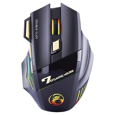 Mysz Bezprzewodowa Ładowalna Ergonomiczna Cicha Mysz z Odbiornikiem USB Styl Mechaniczny Mysz Ładowalna do Laptopa Mała Lekka Regulacja DPI