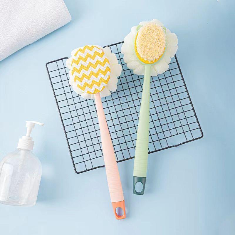 Double-Sided Long Handle Exfoliating Back Scrubber Brush for Massaging and Removing Dead Skin