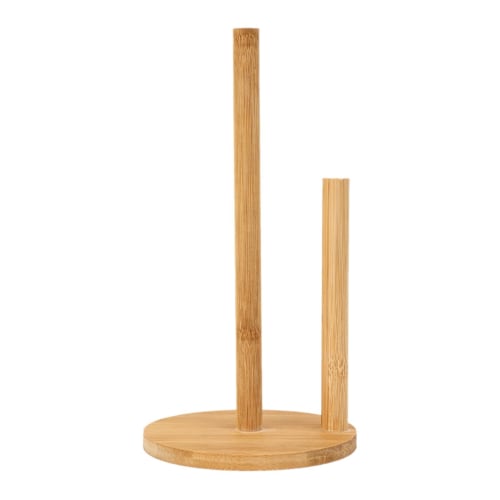 Wooden Paper Towel Holder | Kitchen Paper Hanger Rack, Bath Towel Roll Stand Organizer | Bamboo Paper Towel Holder for Kitchens and Restaurants, Verti