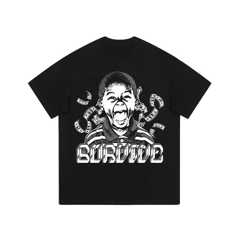 Vintage Washed Cotton Tee Unisex Oversized Streetwear Short Sleeve T-Shirt Retro Hip Hop Style