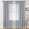 Modern Solid Color Sheer Curtain with Light Filtering Privacy Fabric for Living Room Bedroom French Window Home Decoration