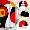 Abstract Geometric Circles Shower Curtain Machine Washable All Season Waterproof Privacy Protection Modern Art Design Creative