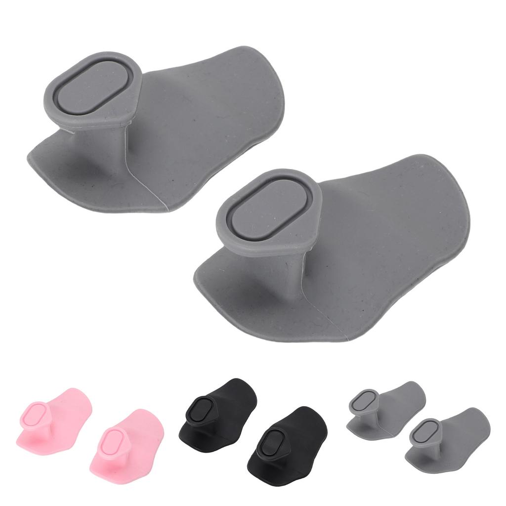 2PCS Fingerless Gym Grips Breathable Ergonomic Antislip Silicone Weight Lifting Grips for Workout Ex