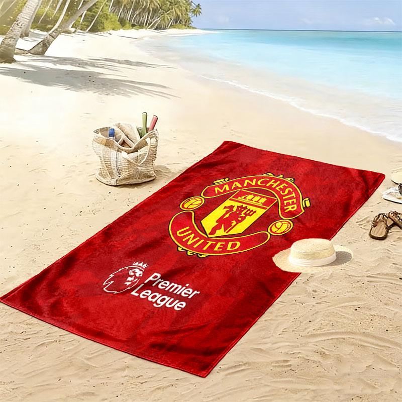 Telo Mare Raw MUFC Passion Print, Telo Grande Morbido Asciugatura Rapida per Spiaggia Campeggio Nuoto