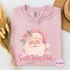 Santa Wears Pink Tshirt, Blush Santa Shirt, Pink Santa Tee Gift, Cute Retro Santa Shirt, Pink Christmas Tee, Soft Girl Holiday Shirt
