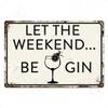 Plaque Metal Tin Signs Drink Gin Tonic Wall Decoration Vintage Art Posters Iron Painting for Man Cave Home Cafe Garden Club Bar