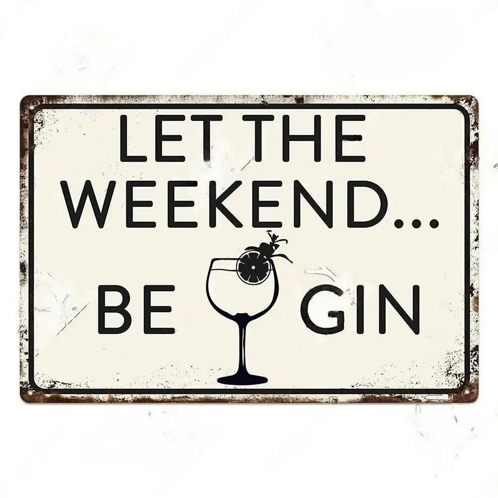 Plaque Metal Tin Signs Drink Gin Tonic Wall Decoration Vintage Art Posters Iron Painting for Man Cave Home Cafe Garden Club Bar