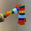 Autumn Gloves Plus Fleece Men's and Women's Fashion Jacquard Reverse Stitch Pineapple Winter Warm Glove Knitted Fingerless Glove
