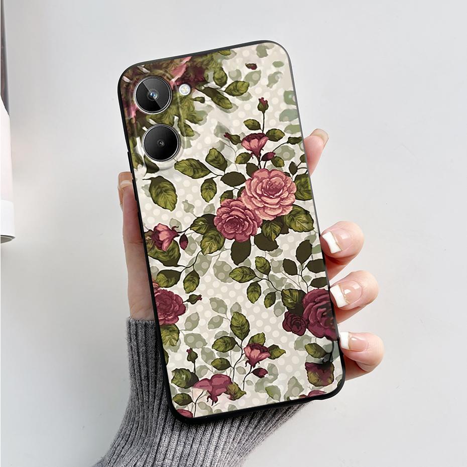 For Realme 10 4G 6.4" Soft Silicone TPU Shockproof Phone Case For Realme 10 RMX3630 Cartoon Pattern Bumper Protective Back Cover
