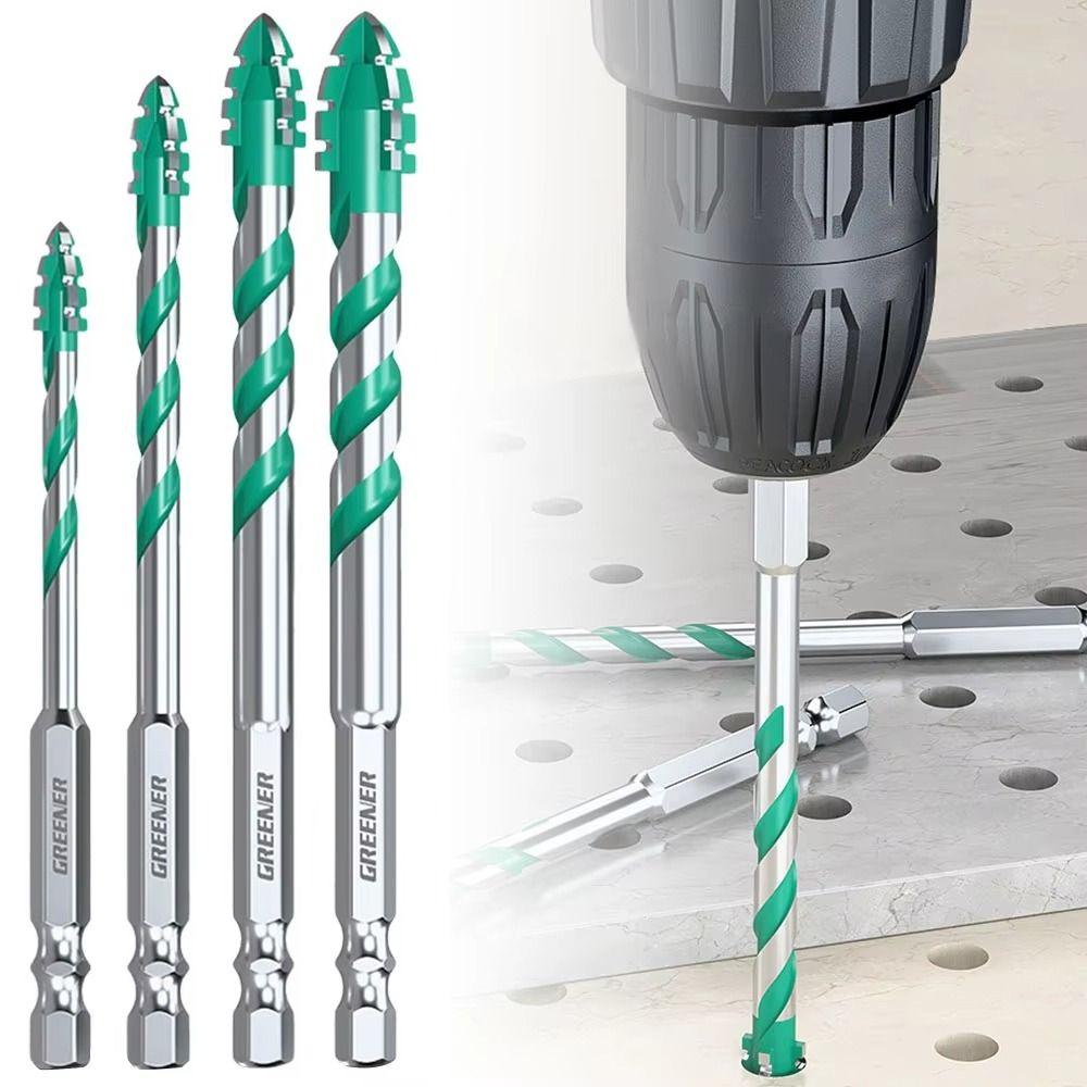 2Pcs High Hardness Concrete Metal Drilling Bits High-Speed Dry Drilling Bits  Glass Marble