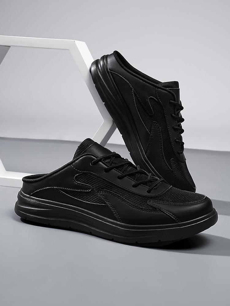 Модные кроссовки мужские слипоны лоферы дышащая прогулочная повседневная обувь для мужчин — фото 8