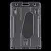 10x6cm Plastic Vertical Clear Badge Holder Double Card ID case Transparent
