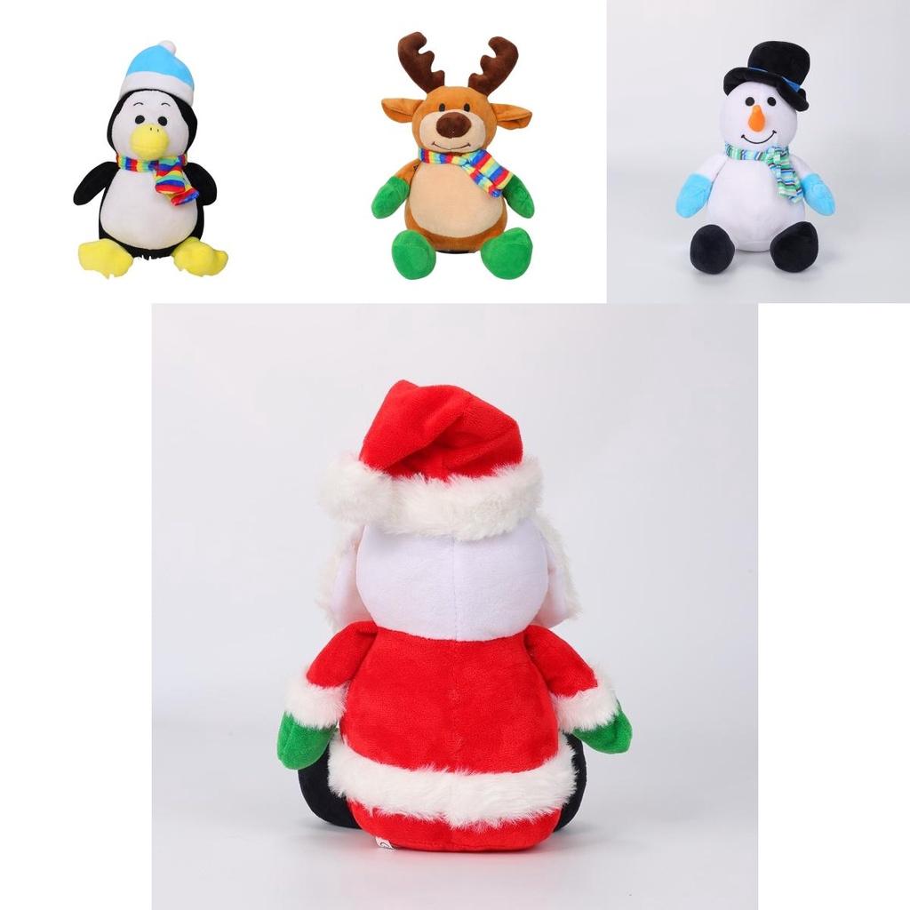 Christmas Santa Claus Plush Toy Cute Reindeer Stuffed Animal Holiday Gift 21cm