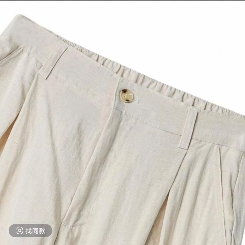 [Old Money Wind] Natural Lyocell Linen Light and Breathable, Three-dimensional Silhouette Versatile Ruffian Handsome Trousers