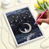Pearl DIY Moon and Cat Art Kits 15.7x19.6inch Gem Art Pearl Painting Kits Without Frame for Adults Gift Idea Home Wall Decor
