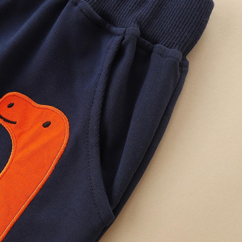New Children's Fashionable And Casual Leg Tied Multi Pocket Pants Solid Color Casual Pants