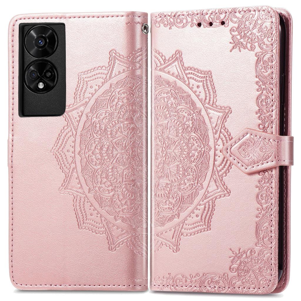 For TCL 50 5G Case Mandala Embossed Design Leather Wallet Phone Cover