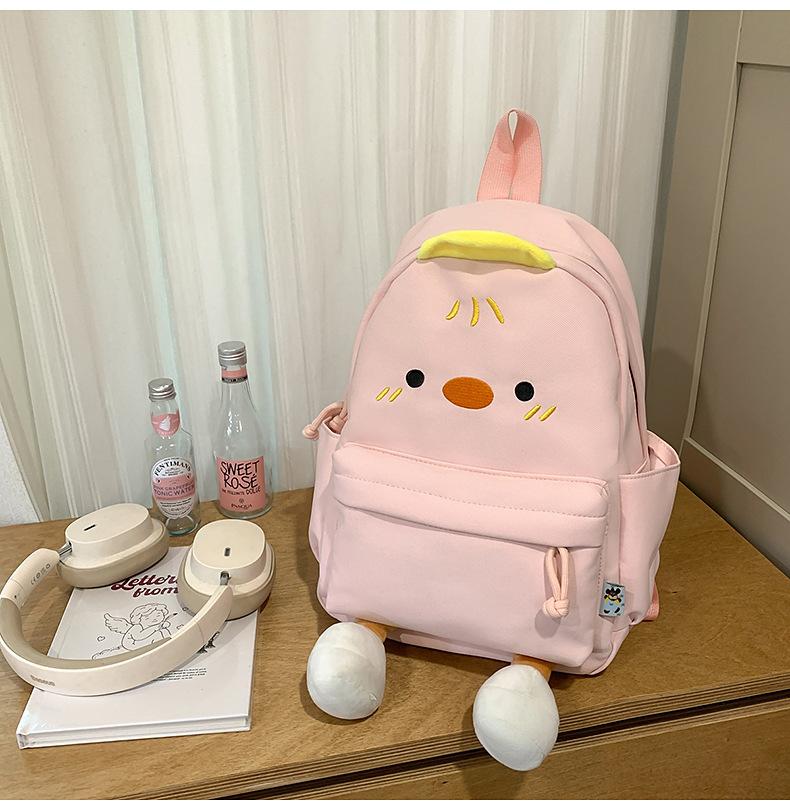 School bag high value sweet cute ins cartoon chicken school bag casual commuting versatile