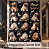 Mops (59) Tapiserie Personalizată cu Temă Nume Personalizat Text Tapiserie de Agățat pe Perete Decor Acasă Pânză de Fundal