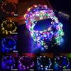 LED Flower Garland Headband Girls Women Bride Beach Travel Hairband Headwear