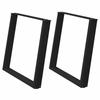 VidaXL Dining Table Legs U-Shape 2 Pcs Black 90 X (72-73) Cm Steel 4012800
