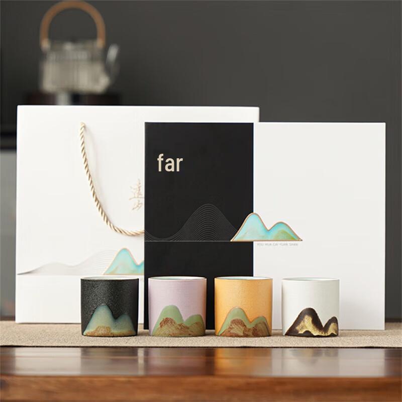 

Wushiyuan Distant Mountains Ceramic Gongfu Tea Tray Set