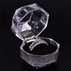 Clear Acrylic Jewelry Gift Box For Ring Holder Wedding Engagement Present