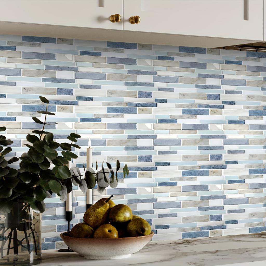 25 Stück Marmormuster 3D-Effekt Kristall Küchenaufkleber Wasserdicht Ölfest Küchen- und Badezimmer Fliesenaufkleber Verdickt Selbstklebend