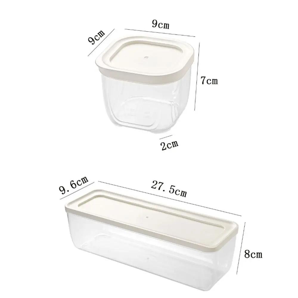 New Transparent Refrigerator Storage Box Dustproof Multifunction Spice Storage Box with Lid Seal Box Kitchen Supplies