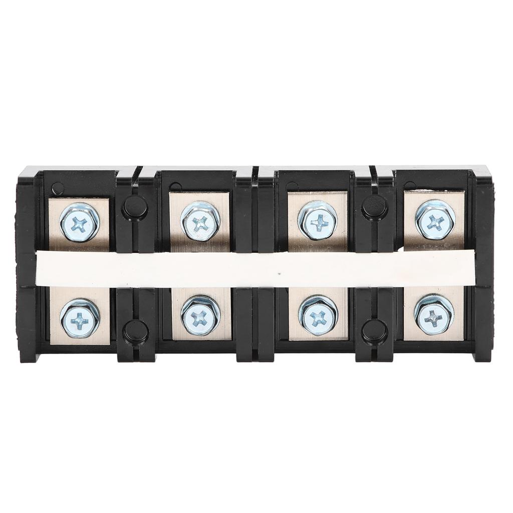 Terminal Block 2 Row Electric Wire Barrier Screw Strip for Power Supply with Cover AC600V