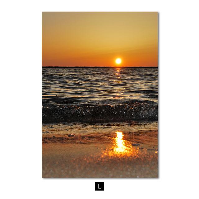 

Морской восход солнца закат морской пейзаж плакаты и принты пляж океан настенные картины картины на холсте гостиная домашний декор Cuadros 21x30cm No Framed