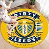 Leeds United Custom Name Round Area Rug,Carpet Rug for Living Room Bedroom Sofa Playroom Decor,Non-slip Floor Mat