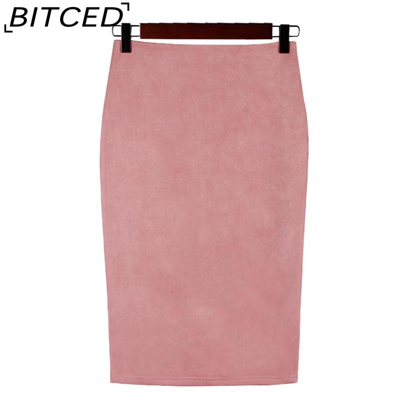 BITCED Women's Fashion Casual Solid Color Print Summer Spring Skirt