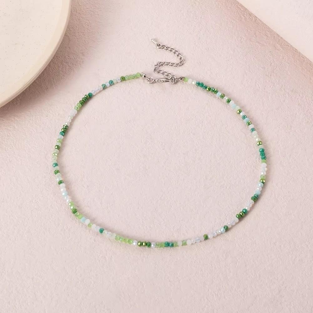 Bohemia Choker Necklace Handmade Neck Chain Rainbow Seed Beads Necklace  Women's Collar Jewelry