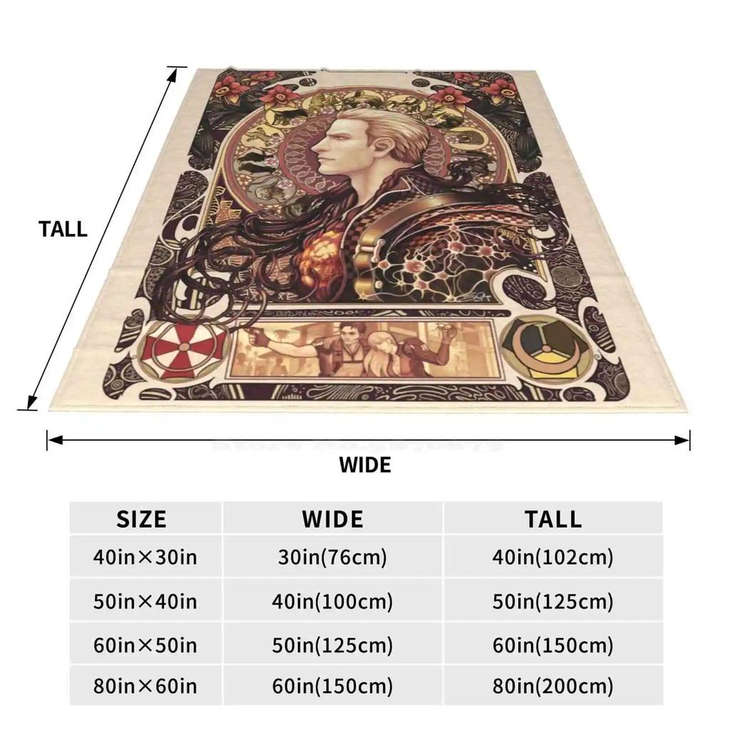 Zagrożenie biologiczne Zodiak Najlepiej sprzedający się pokój Domowy flanelowy koc Kompozycja Studium Mistrz Alphonse Mucha Nouveau Albert Wesker