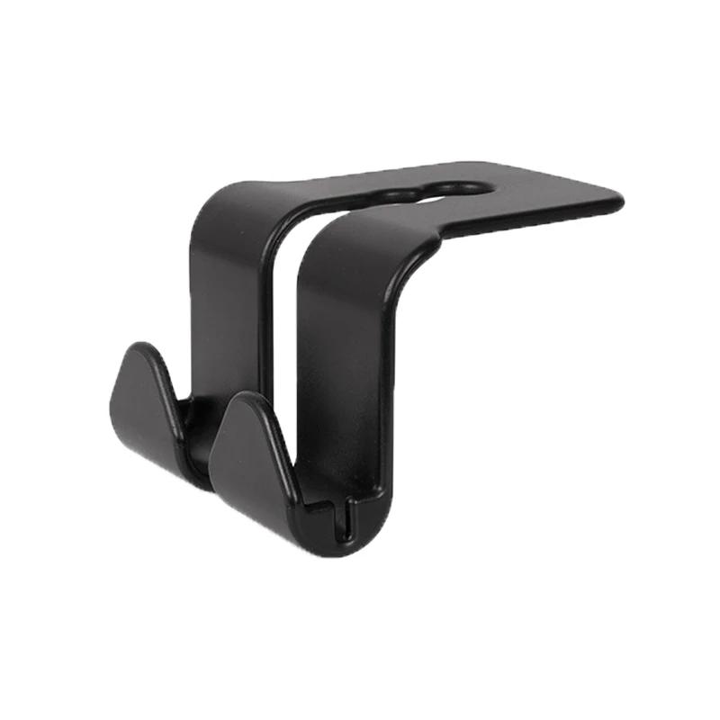 1/2Pcs Double Head Hooks Car Seat Back Headrest Hanger Car Bag Pouch Clothes Hanging Hook Fastener Clip Car Interior Accessories