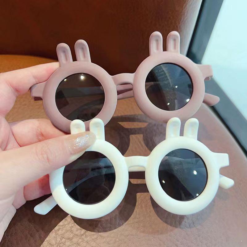 Kids Rabbit Ear Sunglasses UV400 Protection Oval Cute Boys Girls Baby Sun Glasses Outdoor UV Eyewear Goggles