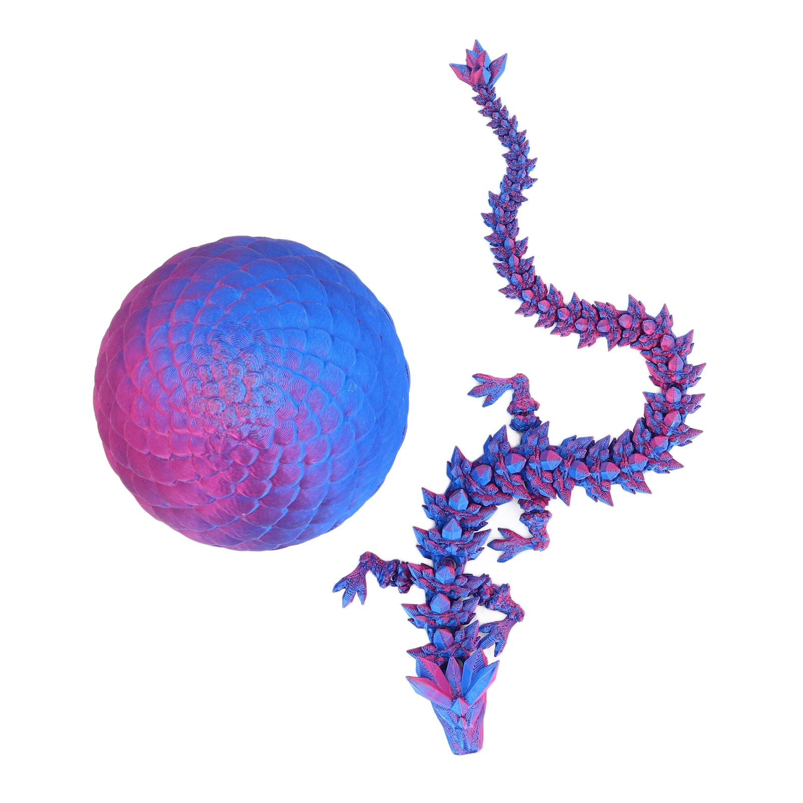 

Сюрприз Игрушка Дракон Яйцо 3D-печать Высокая точность Подвижные суставы Шарнирная фигурка дракона Игрушка 32см фиолетовый