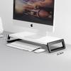 Adjustable Desktop Monitor Riser Stand Laptop PC Screen Elevation Minimalist Office Organizer Multi-Use Desk Shelf