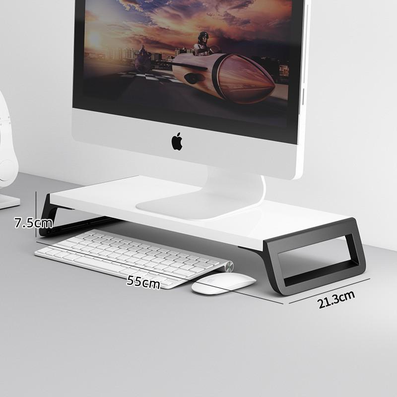 Adjustable Desktop Monitor Riser Stand Laptop PC Screen Elevation Minimalist Office Organizer Multi-Use Desk Shelf