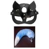 Masque de renard queue Cosplay masque pour les yeux bouchon anal en métal jeu de rôle SM accessoire jouets sexuels pour