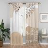 Concise Style Plants Partition Blackout Curtains for Living Room Curtain Tulle for Bedroom Shades Kitchen Curtains 2 Pieces Home