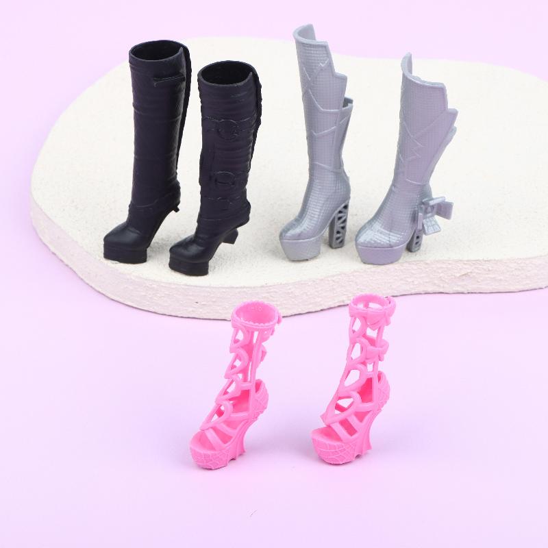1Pair Mini Doll High Heels Boots Sandals Fashion 1/6 Dolls Dress Up Accessories For Female Dolls Decorations Pretend Play Toys
