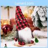 Whimsical Snowflake Gnome Doll In Red Black Checkered Hat Ideal For Cozy Christmas Celebrations