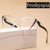 Fashionable HD Reading Glasses for Women Men Vintage Cat Eye Frame Hyperopia Glasses New Style Plus Diopter Eyeglasses for Lady
