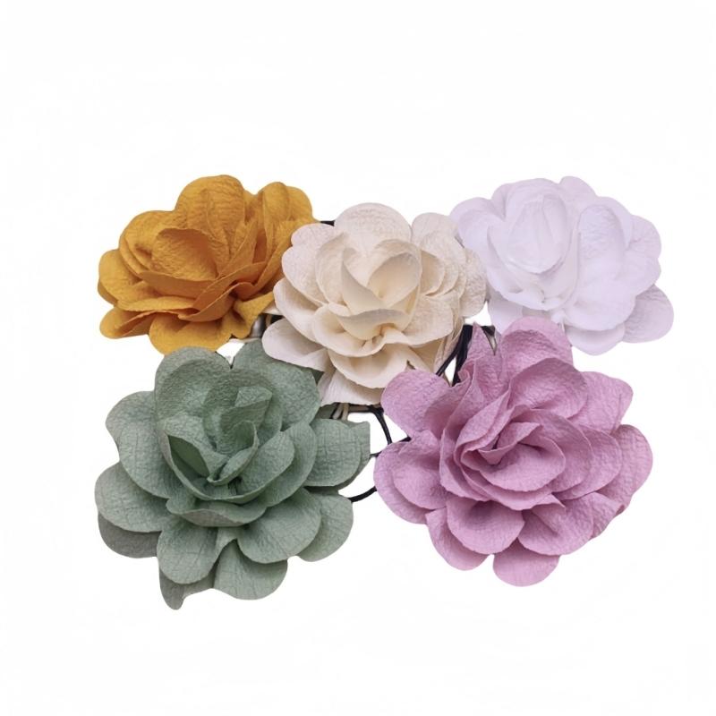 Fabric Flower Choker Necklace Unique Flower Clavicle Chain Fabric Material Suitable for Weddings Birthdays and Parties