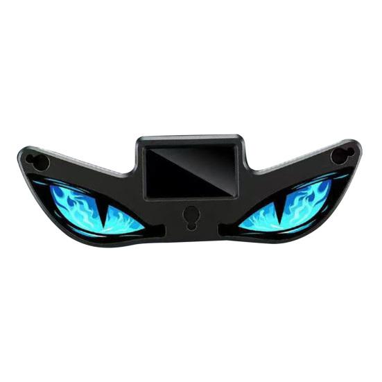 Lumière LED de Voiture sans Fil Yeux de Diable Solaires pour Pare-brise, Panneau d'Avertissement de Fenêtre à Installation Magnétique avec Trois Modes d'Affichage Personnalisés Intelligents, Numérique