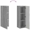 TV Wall Shelf Set Wall Mounted 6 Pcs Grey Sonoma